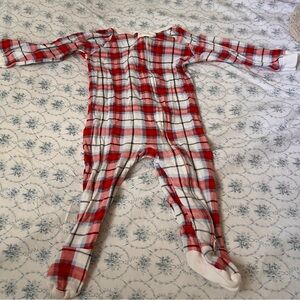 Wondershop Red and White Plaid Kids Footie